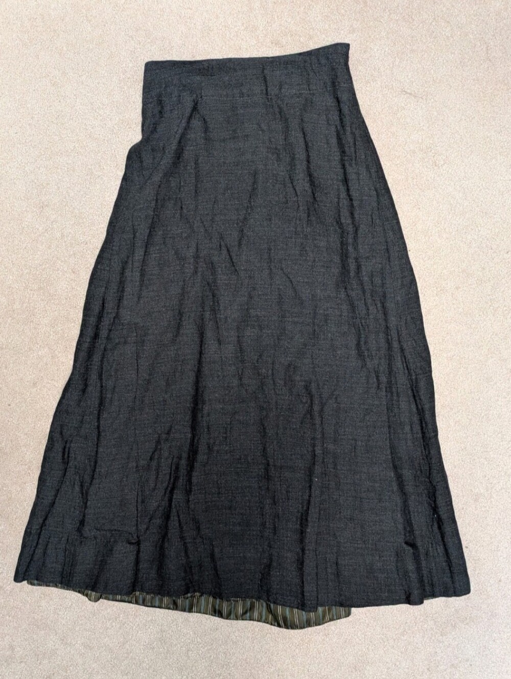 Anthropologie Cartonnier High-Waist Chargoal Grey Heavyweight A-Line Maxi Skirt